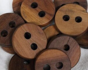 Large apple wood button