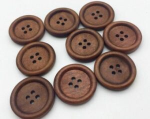 Dark Brown Wooden Buttons